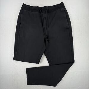 Lululemon Jogger Pants Mens Large Black Elastic Waist Knit Slim Fit Lounge Gym